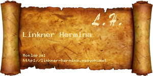 Linkner Hermina névjegykártya